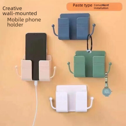 Mobile phone charging bedside storage rack