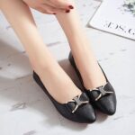 Shallow Bow Flat Heel